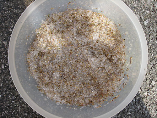 sodium polyacrylate crystals: dry